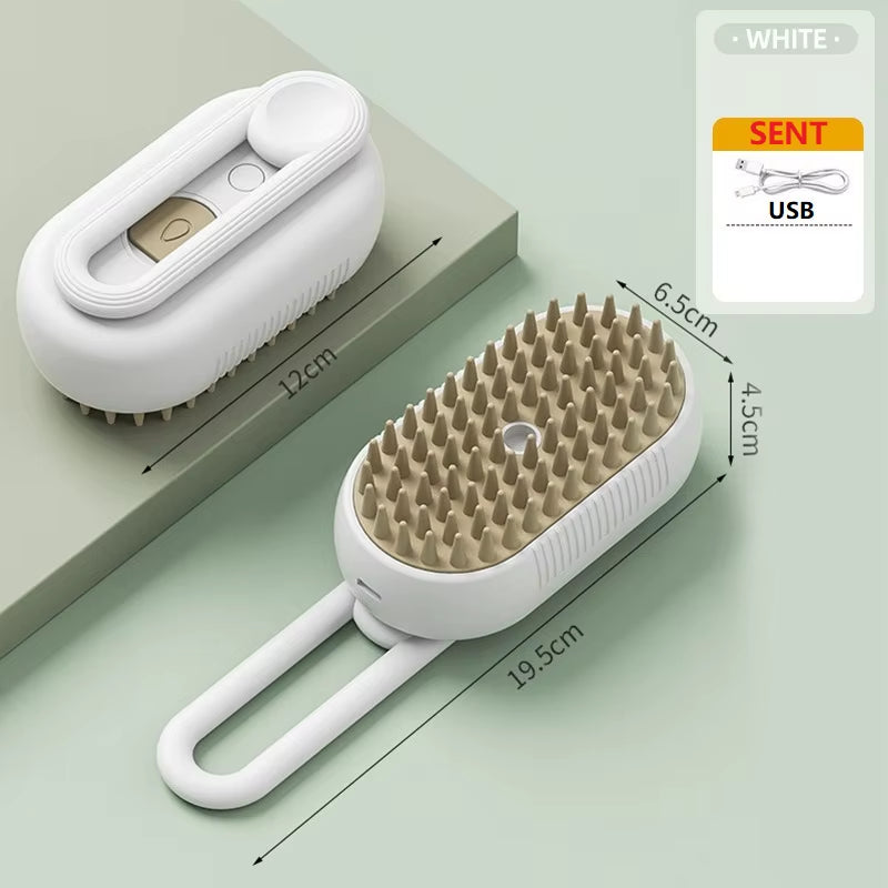 Dog Cat Steam Brush Short Hair Dog Steam Brush for a Cat Pet Comb Car Animal Hair Brush Pet Grooming GSZ06