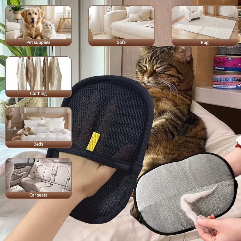 1/2/4PCS Pet Hair Removal Glove for Cats & Dogs Reusable Grooming Gloves anti Static Soft Pet Hair Cleaning Tools for Pet